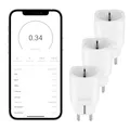 Produktbild: Hombli Smart Steckdose mit WLAN, Strommessung & Zeitsteuerung, App- & Sprachsteuerung, kompatibel mit Alexa & Google Assistant- EU weiß 3 Stück