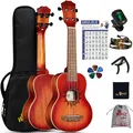Produktbild: Winzz Ukulele Kinder Sopran Ukulele Erwachsen Anfänger Set Mahagoni-Holz 21 Zoll