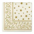 Produktbild: 50 Serviette Liam in Champagner aus Airlaid 40x40cm - Weihnachten Sterne