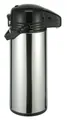 Produktbild: Haushalt International Pump-Isolierkanne Edelstahl Airpot Thermokanne mit Pumpfunktion Getränkespender, 1.9 l, (doppelwandig isolierte Pumpkanne, für heiße oder kalte Getränke)