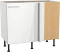 Produktbild: Optifit Eckunterschrank Rurik986 BxTxH 100 x 58,4 x 87 cm weiß glänzend zerlegt Anschlag reversibel KFRU UEL116-8+