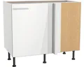 Produktbild: Optifit Eckunterschrank Rurik986 BxTxH 100 x 58,4 x 87 cm weiß glänzend zerlegt