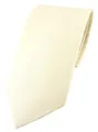 Produktbild: TigerTie Designer Krawatte in elfenbein Uni - 100% Baumwolle - Krawattenbreite 8 cm