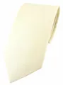 Produktbild: TigerTie Designer Krawatte elfenbein Uni - 100% Baumwolle - Krawattenbreite 8 cm