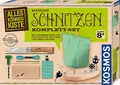 Produktbild: Kosmos 604608 AllesKönnerKiste Schnitzen Komplett-Set, mit Kinder-Schnitzmesser, Lindenholz-Block, Boot selber schnitzen, Schnitz-Set, Bastel-Set für Kinder ab 8 Jahre