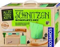 Produktbild: Schnitzen - Komplett-Set mit Kinderschnitzmesser, Bohrer, Holzblock