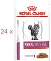 Produktbild: 24 x 85g Royal Canin Feline RENAL RIND (€ 20,07/kg) in Soße Katzenfutter BEEF