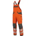 Produktbild: Würth MODYF Arbeitslatzhose Neon EN 20471 2 Hi-Vis Hose mit Latz Professionelle, Männer Latzhose mit Reflexstreifen orange 106