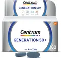 Produktbild: Multivitamin - Centrum Generation 50+ Hochwertiges Nahrungsergänzungsmittel mit Mikronährstoffen für Erwachsene ab 50 Jahren Vitamine Mineralstoffe Spurenelemente, 1x 180 Tabletten