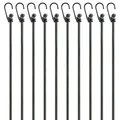 Produktbild: 12x Expander Spanngummi mit Haken - Gepäckspanner Spannseil Set für Fahrrad G...