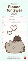 Produktbild: Pusheen Planer für zwei 2026: Wandplaner für 2. Partnerkalender mit 2 Spalten. Terminkalender mit der niedlichen Cartoon-Katze. Wandkalender für 2 Personen. (Familienplaner Heye)