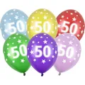 Produktbild: Partydeco Balloons 30cm, 50th Birthday, Metallic Mix (1 pkt / 6 pc.) (6 x) (39405882)