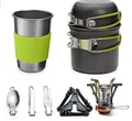 Produktbild: Defactoshop Campinglöffel Camping Geschirr Set 9-teiliges kochtopf Set inkl. Camping Töpfe, Aluminium