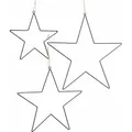 Produktbild: Spetebo - Deko Stern 3er Set schwarz - 30 / 40 / 50 cm - Metall Sterne Dekohänger Fensterdeko Weihnachtsstern