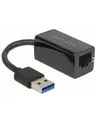 Produktbild: Delock Adapter USB 3.0 Typ-A> 1 x Gigabit LAN RJ45 kompakt schwarz 5.000 Mbps Duplex Voll-Duplex Halb-Duplex Ethernet 2.0 MDI Port-Erkennung (65903)