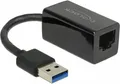 Produktbild: Delock Adapter USB 3.0 Typ-A> 1 x Gigabit LAN RJ45 kompakt schwarz 5.000 Mbps Duplex Voll-Duplex Halb-Duplex Ethernet 2.0 MDI Port-Erkennung (65903)