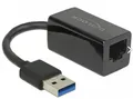 Produktbild: DeLOCK Adapter USB-A 3.1 Gen 1 (Stecker) > RJ-45 Gigabit LAN schwarz, 13,5 cm, 1