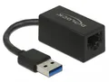 Produktbild: Delock Adapter USB 3.0 Typ-A > 1 x Gigabit LAN RJ45 kompakt schwarz