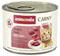 Produktbild: animonda Carny Katzen Nassfutter Rind + Herz (6 x 200g), getreidefreies Katzen Nassfutter ohne Zucker, mit frischen fleischigen Zutaten