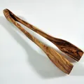 Produktbild: Grillzange Olivenholz 36 cm lang - praktischer Helfer für BBQ