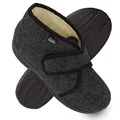 Produktbild: filsko® Hedlunda - Hausschuhe - Schafwolle - warm & weich - Klettverschluss - biegsam - grau - 43 EU