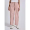 Produktbild: Stoffhose STREET ONE STUDIO, Damen, Gr. 42, Länge 28, rosa (sepia rose), Stoff, 100% Polyester, unifarben, comfort fit knöchelfrei, Hosen Stoffhose, High Waist