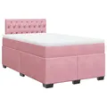 Produktbild: vidaXL Boxspringbett mit Matratze Rosa 120x200 cm Samt