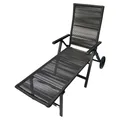 Produktbild: Rollliege Gartenliege Rope Seil  Sonnenliege Relaxliege Liege Gartenmöbel grau