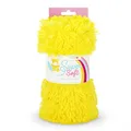 Produktbild: kullaloo Microfaser Zottelplüsch/Plüschstoff SuperSoft SHAGGY – 20 mm Florlänge, EN71-3 & EN 71-9 zertifiziert – gelb – 100x75 cm