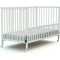 Produktbild: WEBABY - Beistell-Babybett aus Holz 60x120cm Weiß LIO | Kinderbett Co-Sleeping babybett | Von Geburt an | Höhenverstellbar | Lattenrost - Weiß