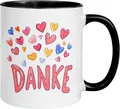 Produktbild: Danke Dankeschön Tasse | DANKE mit bunten Herzen | Danke für Alles Geschenk Tass