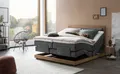 Produktbild: Belanoti Boxspringbett MODELA (Boxspringbett 160x200 elektrisch verstellbar Bett 160x200 mit Motor, 7-Zonen Taschenfederkern Matratze inklusive Visco Topper), in der Farbe Anthrazit H2/H3 Polsterbett Motorbett mit Eiche