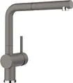 Produktbild: BLANCO LINUS-S | Küchenarmatur in vulkangrau | Hochdruck | Mit herausziehbarem Schlauch | Rückflussverhinderer | Keramik Kartusche | Gesicherte Wasserqualität & wassersparend | [11x26,6x28,2 cm]