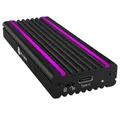 Produktbild: ICY BOX Festplatten-Gehäuse USB Type-C™ Gehäuse für M.2 NVMe SSD mit RGB Beleuchtung 60717, Integrierte Beleuchtung