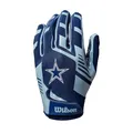 Produktbild: Wilson AD NFL Stretch FIT Gloves, Bleu/Blanc