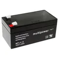 Produktbild: Multipower MBL12/3,4AH/VDS MP3,4-12 Bleiakku 12V Faston 4,8mm VDS wartungsf.