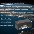 Produktbild: Multipower - Blei-akku Mp3,4-12 Pb 12v 3,4ah Vds G110046, Faston 4,8