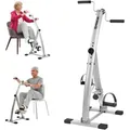 Produktbild: Gymform® Bi-Pedaler - Bewegungstrainer klappbar, Fitnesstrainer ,Fitnessgerät, platzsparend zusammenklappbar, 6 Tretwiderstände Sport im sitzen - Silber/Schwarz