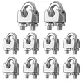 Produktbild: YEYIT Seilklemmen 10 Stück Drahtseilklemmen 4mm Edelstahl A4 (V4A) Bügelklemmen M4 Bügelseilklemme Klemme Drahtseil für Stahlkabel Stahldraht