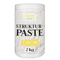 Produktbild: Creative Deco Strukturpaste Grobkörnig 2 kg | Weiße Spachtelmasse für Acrylmalerei | Modellierpaste für Kunstprojekte, Acrylfarbe, DIY, 3D-Effekte, Texturen | Einfach mit Palettenmesser aufzutragen