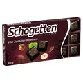 Produktbild: Schogetten Edel-Zartbitter-Haselnuss 100g Schokoladentafel, praktisch einzeln portioniert. Ein Genuss. Stück für Stück.