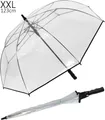 Produktbild: HAPPY RAIN Stockregenschirm XXL Golfschirm Automatik transparent extra gross, extra-groß