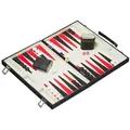 Produktbild: Relaxdays Backgammon Koffer Weiß,Rot,Schwarz