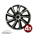 Produktbild: 4x Radkappen Radzierblenden 16 Zoll NRM Quad Bicolor silver black silber schwarz