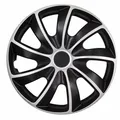 Produktbild: Radkappen Radblenden Radzierblenden 4 Stück Satz Set Schwarz Silber KFZ 16
