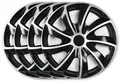 Produktbild: 4x Radkappe Radblenden Radzierblenden 16 Zoll Quad Silber/Schwarz Set Universal