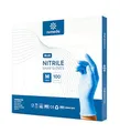 Produktbild: Kemes Einweghandschuhe Blau 100 Stück Nitrilhandschuhe Einmalhandschuhe Latexfrei Puderfrei für Lebensmittelbereiche, Medizin, Kosmetik und Haushalt (M)