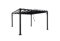 Produktbild: PROREGAL® Pergola Lamellen-Pavillon Anthrazit 8cm-Alu-Gestell Breite 300cm/400cm, BxTxH: 300x300x213 cm