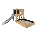 Produktbild: AXI Leah Mini Spielturm aus Holz in Braun mit grauer Rutsche