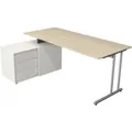 Produktbild: Start Up Komplettarbeitsplatz 180 x 102 cm Ahorn / Silber